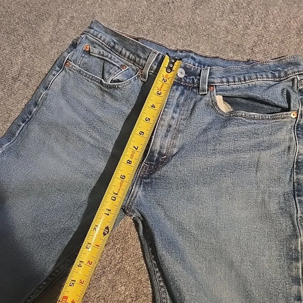 Levis Jeans Mens 34x29 (Fits 32x28) Blue 505 Straight Fit Medium Wash Cotton